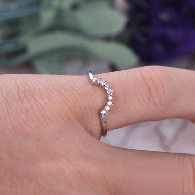 Garnet and Diamond U Shape Ring – Nicole Rose Fine Jewelry